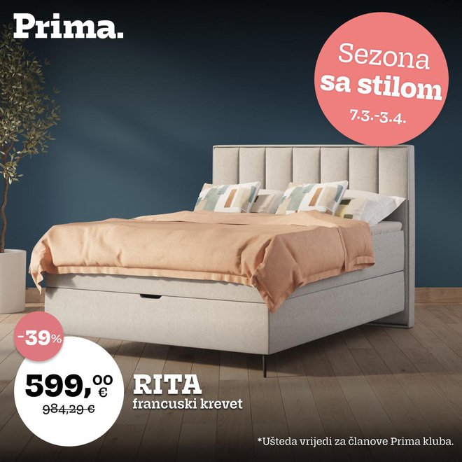 Prima francuski krevet Rita s madracem pruža odmor iz snova/Foto: Prima