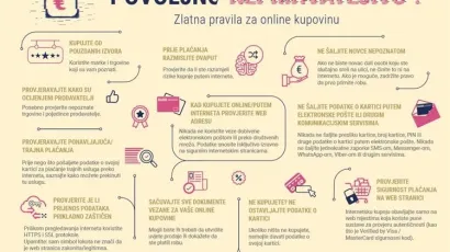 Ministarstvo unutarnjih poslova RH objavilo je savjete kako se pripremiti i za&scaron;tititi u maloprodaji na internetu / infografika:MUP RH
