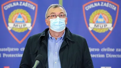 Krunoslav Capak iz Nacionalnog stožera najavio je dodatno postrožavanje mjera/Foto: Davor Pongracic/CROPIX