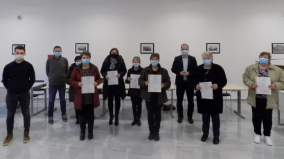 Gradonačelnik Gare&scaron;nice sa ženama koje su sudjelovale u projektu Zaželi - Nikad nije kasno!/Foto: Krugoval Gare&scaron;nica