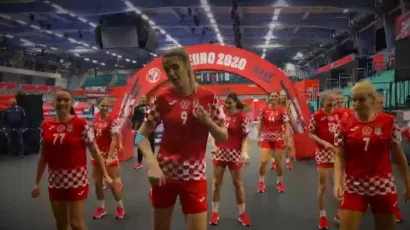 Na&scaron;e najbolje rukometa&scaron;ice zaplesale su nakon pobjede na Euru/Foto: Screenshot