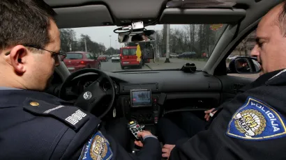 Policijski presretači lovili su vozača starog Opela punih 50 minuta no on im je ipak uspio pobjeći/Foto: Igor Sambolec /CROPIX