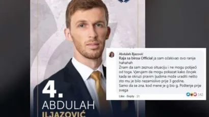 Abdulah Bjazović, novi zastupnik u BH Skup&scaron;tini/Foto: Screenshot