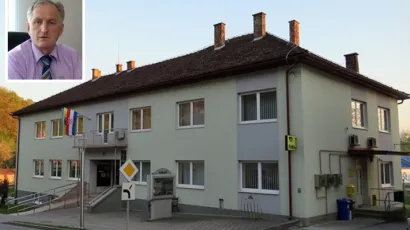 Zgrada Općine Sirač i njezin načelnik Branimir Miler/Foto: Općina Sirač