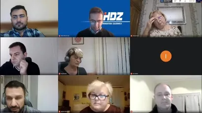 Online sjednica bjelovarskog Gradskog vijeća/Foto: Screenshot