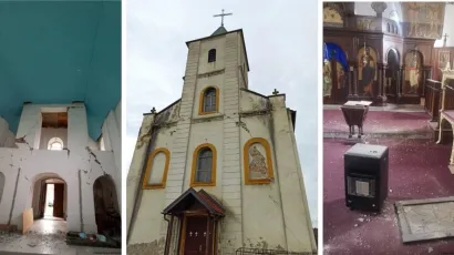 Pravoslavne crkve o&scaron;tećene u potresu na području Petrinje/Foto: Eparhija gornjokarlovačka