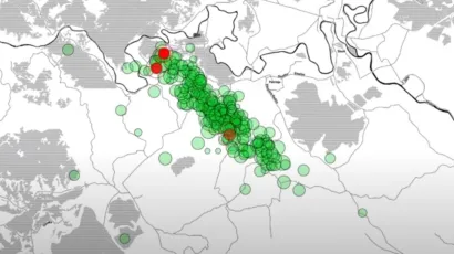 Seizmolo&scaron;ka služba RH objavila je video koji prikazuje sve potrese oko Petrinje pro&scaron;log ponedjeljka i utorka/Foto: Screenshot