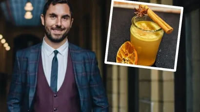 Daruvarski koktel majstor Denis Vlahovac otkriva tajnu pripreme Spiced Hot Buttered Rum koktela/Foto: Ana Knežević