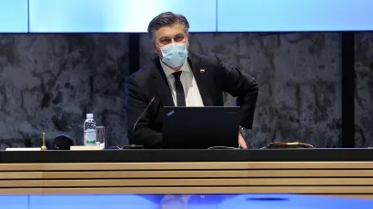 Zagreb, 140121
Nacionalna i sveucilisna biblioteka.
Sjednica Vlade RH.
Na fotografiji: Andrej Plenkovic.
Foto: Davor Pongracic/CROPIX