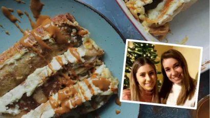 Sestre Klobučar i njihove fantastične pirove palačinke punjene posnim sirom/Foto: Martina Klobučar