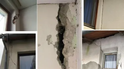 Ovo su o&scaron;tećenja od potresa koja je pretrpjela &scaron;kola u Pale&scaron;niku/Foto: Općina Hercegovac