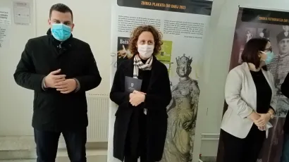 Gradonačelnik Dario Hrebak, ministrica kulture Nina Obuljen Koržinek i ravnateljica Državnog arhiva u Bjelovaru Martina Krivić Lekić/ Foto: Deni Marčinković