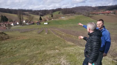 Marko Maru&scaron;ić i upravitelj zadruge "Bilogorska ko&scaron;ara" Dario Mustač