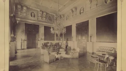 O tome, kako je izgledala unutra&scaron;njost dvorca u Jankovićevo doba, imamo samo zapise. Iz doba T&uuml;k&ouml;rya imamo ovu jednu jedinu ali zaista reprezentativnu fotografiju/Foto: arhiv V. Daněk