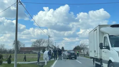 Policijski očevid na mjestu prometne nesreće u Dežanovcu/Foto: Snimio čitatelj