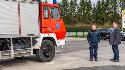 Gradonačelnik Čazme Dinko Pirak u posjetu Javnoj vatrogasnoj postrojbi Grada Čazme/Foto: Grad Čazma
