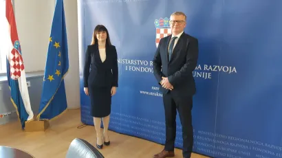 Ministrica Nata&scaron;a Trami&scaron;ak i Zoran Bi&scaron;ćan/ Foto: HDZ
