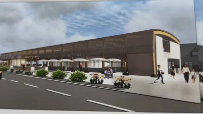 3D prikaz buduće modernizirane tržnice, od mliječnog dijela prema kapelici/Foto: Martina Čapo