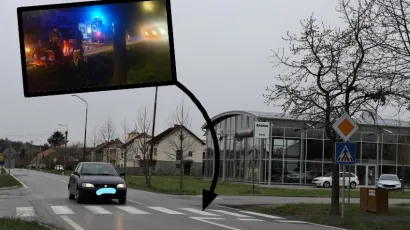 Pje&scaron;ački prijelaz u Jelačićevoj ulici u Daruvaru na kojem se prije nekoliko dana dogodila nesreća u kojoj su te&scaron;ko ozlijeđene dvije sestre/Foto: MojPortal.hr/čitatelj