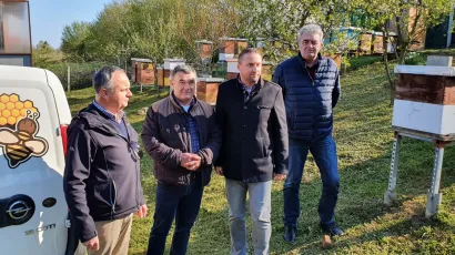 Goran Pranjić, Zlatko Milovac, Igor Brajdić i Miroslav &Scaron;mit/ Foto: Grad Bjelovar