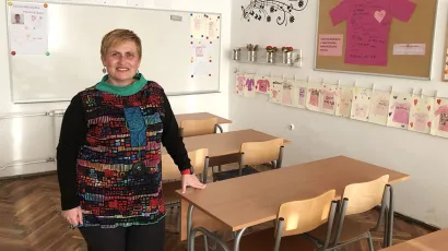 Učiteljica Andreja u sada&scaron;njem 1. B razredu/Foto: Janja Čaisa