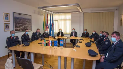Gradonačelnik Daruvara Damir Lneniček primio je u utorak u Velikoj vijećnici Uprave Grada Daruvara predstavnike Javne vatrogasne postrojbe Daruvar/Foto: Predrag Uskoković