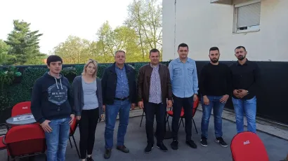 Dario Hrebak podržao listu HSLS-a u Čazmi/ Foto: HSLS