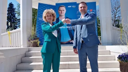 Kandidati HDZ-a i HSLS-a Marija Jungić i Marko Maru&scaron;ić/ Foto: Deni Marčinković