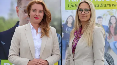 Tanja Herceg, nezavisna kandidatkinja za gradonačelnicu Daruvara i Ines Marijanović, nezavisna kandidatkinja za zamjenicu gradonačelnice Daruvara/Foto: Daria Marković