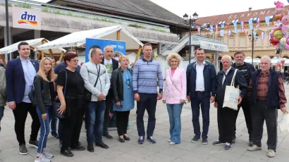 Marko Maru&scaron;ić s velikom podr&scaron;kom svoje stranke i građanima Daruvara/Foto: Daria Marković