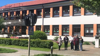 Obilazak zavr&scaron;nih radova na zamjeni krovi&scaron;ta na osnovnoj &scaron;koli u Velikom Grđevcu/Foto: BBŽ