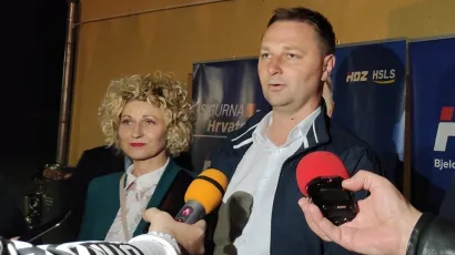 Kandidati za župana i zamjenicu župana, marko Maru&scaron;ić i Marija Jungić/Foto: Martina Čapo