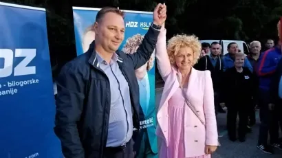 Novi župan Marko Maru&scaron;ić i njegova zamjenica Marija Jungić/Foto: Deni Marčinković