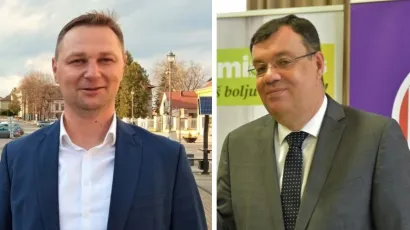 Novi župan Marko Maru&scaron;ić i biv&scaron;i župan Damir Bajs/Foto: MojPortal.hr