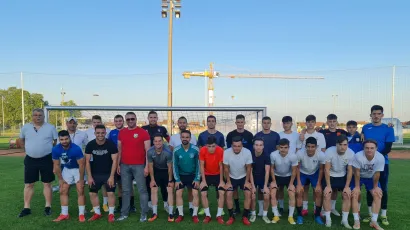 Zamjenik gradonačelnika Igor Brajdić s nogometa&scaron;ima Bjelovara/ Foto: Grad Bjelovar