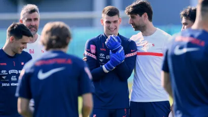 Vedran Ćorluka na treningu reprezentacije/Foto: Srđan Vrančić/CROPIX