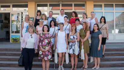 Svi predstavnici međunarodnog projekta ispred Gradske uprave/Foto: Grad Daruvar
