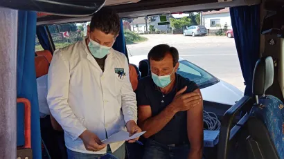 Počelo cijepljenje u covid autobusu/ Foto: Deni Marčinković