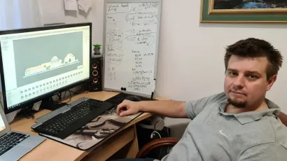 Mladi inovator Kre&scaron;imir u radnom ambijentu/Foto: Privatni album