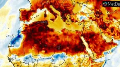Toplinski val u Europi i na sjeveru Afrike/Foto:
Twitter