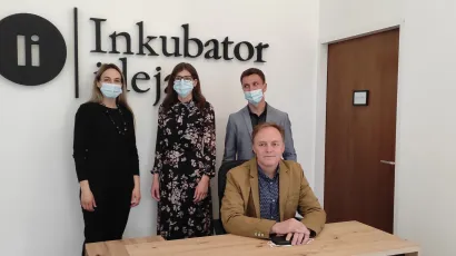 Željko Pavleković, čelni čovjek Bjelovarskog centra za razvoj civilnoga dru&scaron;tva i njegov radni tim zadužen za Inkubator ideja/Foto: Martina Čapo