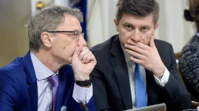 &Scaron;ef HNB-a Boris Vujčić i ministar financija Zdravko Marić/Foto: Goran Mehkek/CROPIX