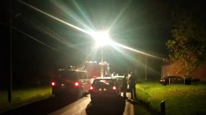 Policija je zbog očevida blokirala ulaz u Konačnicu kod skretanja za Dio&scaron;/Foto: MojPortal.hr