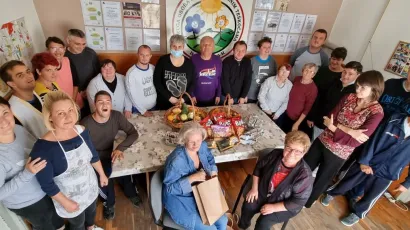 Osobe s intelektualnim te&scaron;koćama vesele se kada im u goste dođu prijatelji/Foto: Mario Blaha