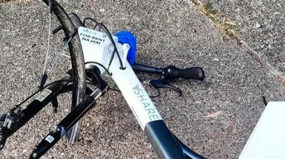 Uni&scaron;teni električni bicikl u Bjelovaru/Foto: Privatni album