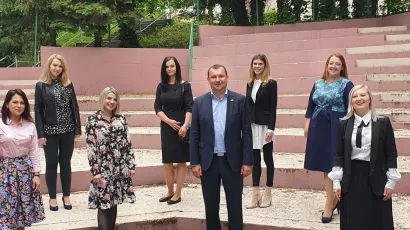 Gradonačelnik Damir Lneniček s djelatnicama Razvojne agencije Daruvar