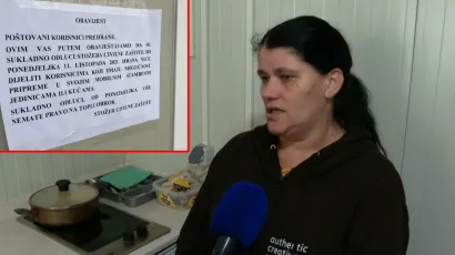 Aleksandra David živi u kontejneru i kaže da kad kuha na ploči mora otvoriti vrata, a onda je prehladno/Foto: N1/Screenshot