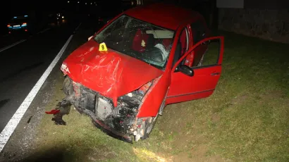 Automobil kojim je upravljala vozačica zavr&scaron;io je u jarku/ Foto: PU bjelovarsko-bilogorska