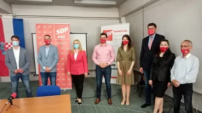 Peđa Grbin s kandidatima SDP-a na&nbsp;lokalnim izborima/ Foto: Deni Marčinković
