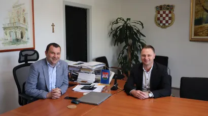 Župan Marko Maru&scaron;ić s gradonačelnikom Daruvara Damirom Lneničekom/Foto: MojPortal.hr